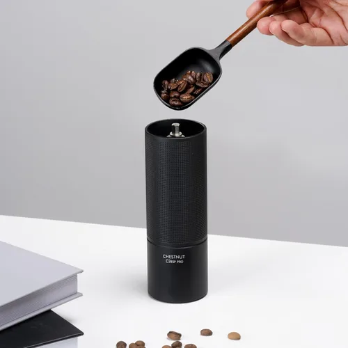 Miniatura 2 de TIMEMORE Molinillo de café manual de acero inoxidable con mango plegable, color castaño, C3 ESP PRO, ajuste interno ajustable, doble rodamiento