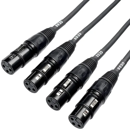 Miniatura 3 de CNCESS XLR hembra a hembra 3 pines micrófono cambiador de género, adaptador de bajo ruido, paquete de 2