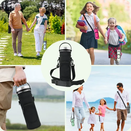 Miniatura 6 de Funda de almacenamiento para licuadora portátil Ninja Blast con correa para el hombro y bolsillo para accesorios Compatible con Ninja Negro