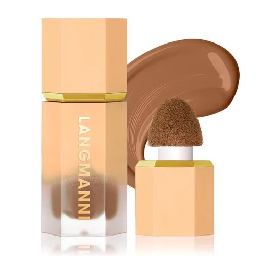 Miniatura 13 de Maquillaje líquido en barra de contorno, varita de contorno facial crema con aplicador de cojín, bronceador cremoso natural mate de larga duración