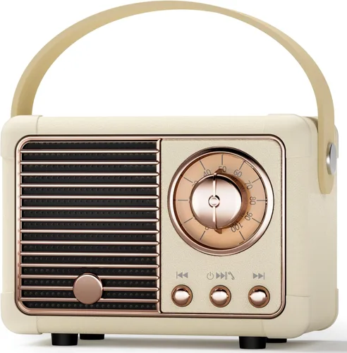 Altavoz Retro Ideas de Regalo de Cumpleaños para Mujer Altavoz Inalámbrico Portátil Regalos para Mujeres, Niñas, Amigas Estilo Retro Pequeño