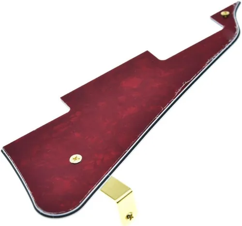 Miniatura 72 de KAISH Golpeador de guitarra Abalone Pearl LP con soporte de acero inoxidable negro y tornillos de montaje de acero para USA Les Paul
