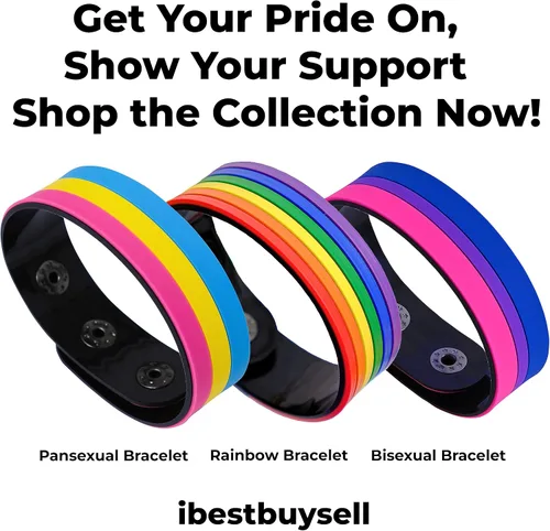 Miniatura 9 de Pulsera de orgullo arco iris para hombres y mujeres Bi Pride Bisexual Pulsera Lgbt regalos