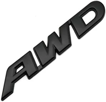 Miniatura 2 de 1 calcomanía de metal 3D con logotipo de AWD para puerta trasera lateral, para automóvil con tracción en las 4 ruedas, SUV, todoterreno, puerta Negro