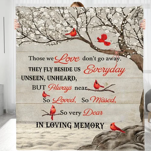 Manta Conmemorativa Personalizada como Regalo, en Memoria Amorosa, Manta Conmemorativa como Regalo para Miembros de la Familia, Abuelos, Mamá, Papá,