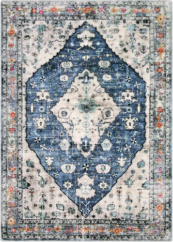 Miniatura 219 de Lahome Alfombra Bohemia Tribal Lavable de 3 x 5, Alfombras Antideslizantes para Entrada, Dormitorio, Sala de Estar, Vintage, Ultra Suave, No