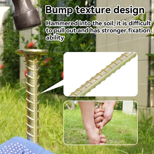 Miniatura 6 de Estacas de barras de refuerzo de 23 pulgadas de largo, anclajes de asfalto de acero galvanizado resistente de 1/2 pulgada de diámetro para golpes