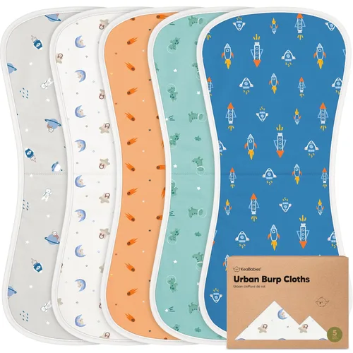 Miniatura 34 de Paños orgánicos para bebés, niños y niñas, paquete de 5, ultra absorbente, paño para eructar, ropa para recién nacidos, toalla para la leche, babero