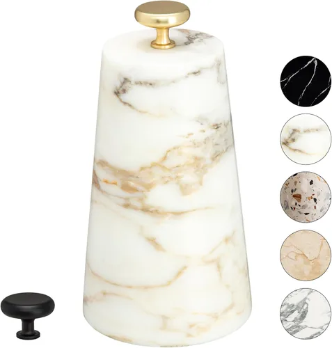 Miniatura 8 de Tope de puerta decorativo de mármol, bonito tope de puerta con mango de hierro fundido, tope de puerta pesado para tu puerta interior o exterior