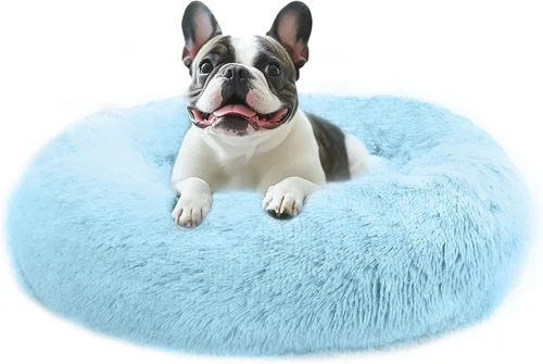 Miniatura 36 de JOLLYVOGUE Cama Calmante para Perros Pequeños - Cama para Perros Pequeños en Forma de Dona Lavable de 23 Pulgadas para Gatitos y Cachorros, Camas