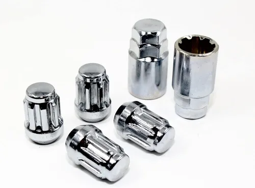 Juego de 4 cerraduras de rueda para sintonizador de 12 x 1.5 Veritek cromadas con 2 llaves para Toyota Scion Hyundai Kia Mazda tipo cónico ruedas