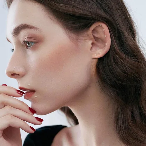 Miniatura 5 de NEWITIN 100 aretes de nariz transparentes de 0.71 onzas para cirugía, en forma de L, retenedores de piercing transparentes, joyería de piercing