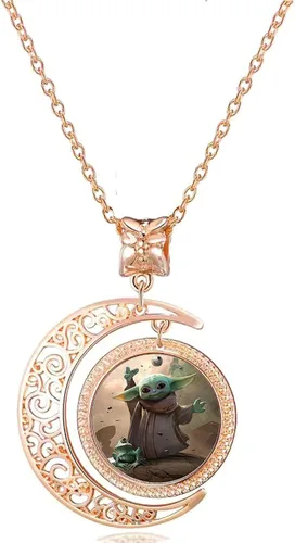 you-beat-you-land Y-a-d-o Christmas and Birthday Gift Necklace Moon Pendant for GirlBoy and Woman