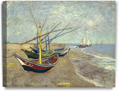Miniatura 19 de Serie de pinturas de Vincent Van Gogh (favoritos). Reproducción de arte clásico de Van Gogh, impreso en lienzo Noche estrellada