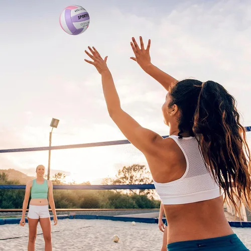 Miniatura 7 de Official Size 5 Volleyball, Soft Indoor Outdoor Volleyball for Game Gym Training Beach Play, 2 Pcs Per Pack with Pump Kit