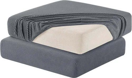 Miniatura 38 de Hokway Funda elástica protectora deslizante para cojines/sofá Gris claro