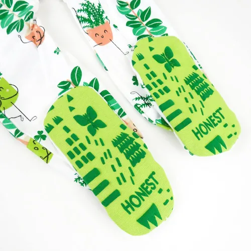 Miniatura 4 de HonestBaby Boys' Organic Cotton Snug-fit Footed Pajamas