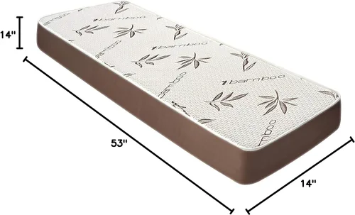 Miniatura 3 de Fortnight Bedding - Colchón de espuma viscoelástica con gel para cama de vehículos de uso recreativo, catre, y sofá cama, Tela, 15.2 cm