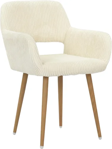 Miniatura 24 de KCC Sillas Pequeñas y Modernas con Brazos para Comedor 1 Pieza, Asiento Lateral Tapizado en Terciopelo de Mediados de Siglo Club para Invitados