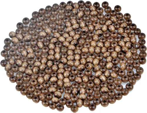 Miniatura 14 de AD Beads Cuentas de madera con espacio libre para manualidades, cuentas de madera con agujero grande surtidas para hacer collares, pulseras