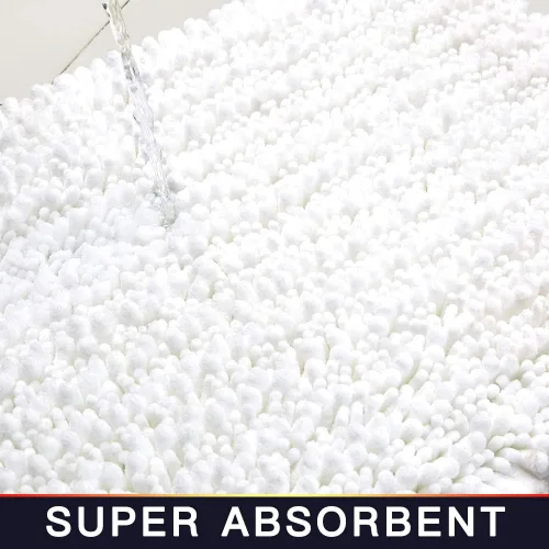 Miniatura 160 de Walensee Alfombra de baño antideslizante (24x17 pulgadas, rosa polvoriento) absorbente de agua, súper suave, lanuda de felpilla, lavable a máquina