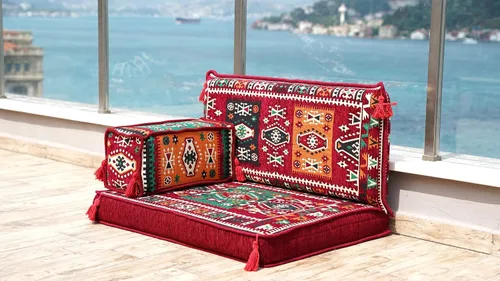 Miniatura 3 de arabicsofa Juego de sofá de asiento marroquí Majlis – Cojín modular de asiento con almohada de respaldo