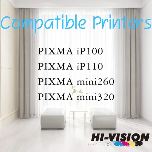 Miniatura 2 de Cartucho de tinta de pigmento PGI-35+CLI-36 compatible con 4 unidades, color negro con (4 unidades) de repuesto tricolor para impresoras PIXMA