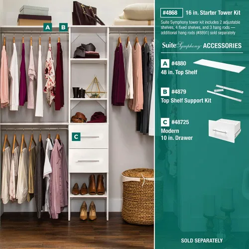 Miniatura 5 de Cubículo ClosetMaid SuiteSymphony de 25 x 6 pulgadas