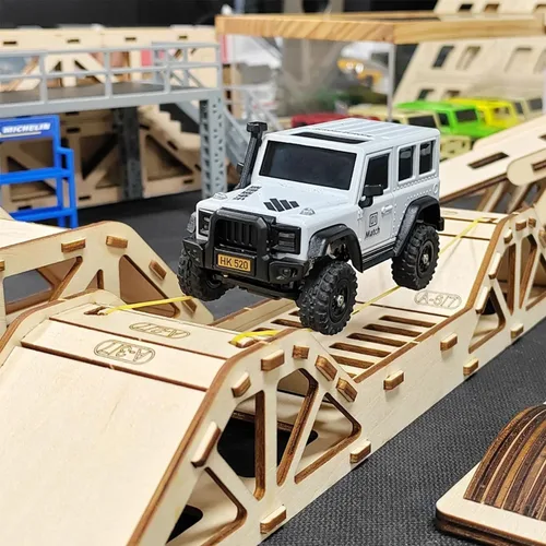 Miniatura 4 de LDARC 1:43 Escala Mini RC Crawler RTR RC Camión de Roca 4x4 2.4GHZ Grado de Pasatiempo Control Remoto Modelo de Vehículo RC Buggy, Viene con una