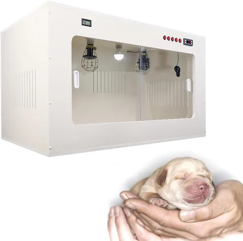 Incubadora grande de mascotas para perros, incubadora de cachorros, incubadora de gatos para cachorros, temperatura constante inteligente (23.6 x
