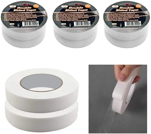 Miniatura 3 de 6 pieza rollos de cinta adhesiva de doble cara transparente Heavy Duty de montaje calcomanía 1" X 33 ft