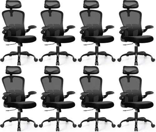 Miniatura 9 de FelixKing Silla de Oficina Ergonómica Silla de Escritorio con Reposacabezas, Silla de Escritorio de Respaldo Alto con Soporte Lumbar Ajustable
