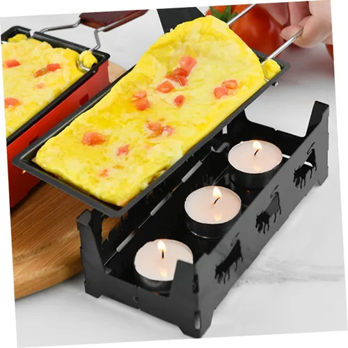 Miniatura 5 de BESTOYARD 1 juego de parrilla de queso de acero al carbono bandeja de hornear Raclette parrilla de mesa para queso a la luz de las velas de queso