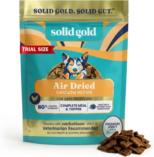 Miniatura 14 de Solid Gold Complementos de Comida para Perros Secada al Aire para Alimentos Secos – Golosinas saludables para perros con carne de res real