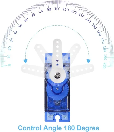 Miniatura 6 de Sg90 - Micro servomotor de 0.32 oz, Miuzei Mini Servos pequeños para Arduino RC Car DIY avión, robot, helicóptero, barco (3 piezas)