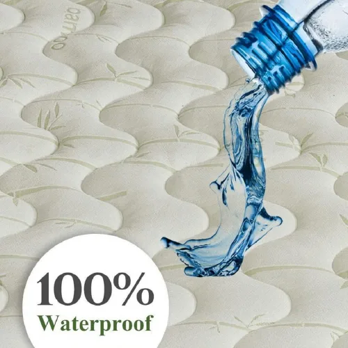 Miniatura 4 de Top Split King (Flex Head) - Protector de colchón de rayón impermeable de jacquard de bambú para camas King divididas