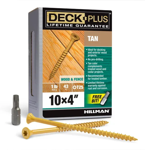 Miniatura 54 de Deck Plus Tornillos para valla y madera exterior con revestimiento epoxi de 3 pulgadas #10 x 3 Torx/Star Drive Incluido, rosca gruesa, tornillo