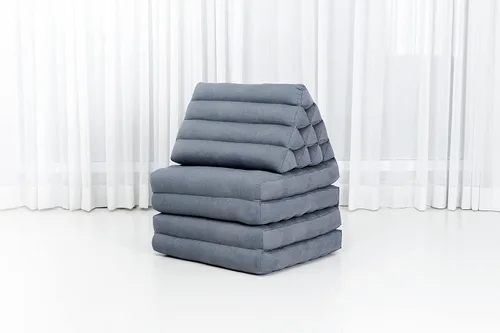 Miniatura 5 de Leewadee Cómodo Colchón Japonés de Suelo - Cama de Suelo Tailandesa con Cojín Triangular - Colchón Futón - Tapete de Masaje Tailandés XL Extra Cl13