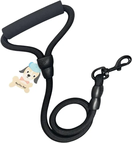 Miniatura 5 de Correa de perro de nailon duradera 3 en 1 con mango acolchado, cuerda de escalada extraíble sin enredos de 360°, cuerda de tracción para mascotas