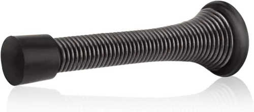 Miniatura 8 de HOMOTEK Paquete de 30 topes de puerta de resorte con parachoques de goma níquel satinado de 3-1/8 pulgadas, resorte flexible resistente, tope