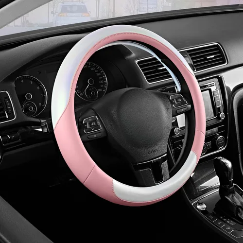 Miniatura 17 de Road Comforts Funda para Volante – Funda para Volante de Cuero Transpirable, Agarre Antideslizante, Ajuste Universal de 14.5" a 15", Resistente al