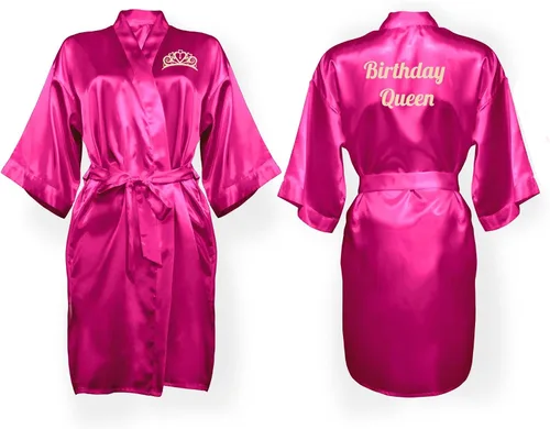 Miniatura 16 de Bata personalizada para mujer, tallas S-5XL, añade símbolos, texto y monogramas – Batas para bodas, viajes de niñas, cumpleaños y más