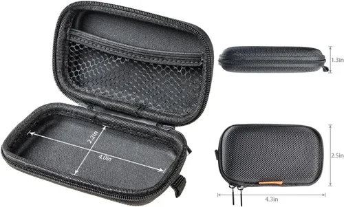 Miniatura 4 de Funda Rectangular Pequeña Rígida de EVA - Funda Portátil de Protección para Auriculares con Cremallera para Auriculares, Audífonos, Unidad Flash