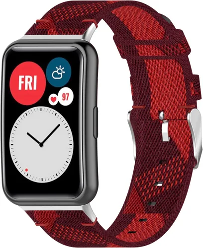 Miniatura 8 de Pulsera de nailon compatible con Huawei Watch Fit, Watch Fit New, Watch Fit New Edición Especial B39, correa de repuesto de silicona suave