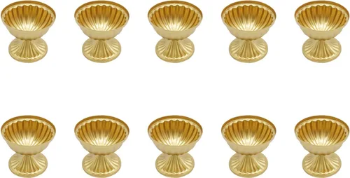 Miniatura 17 de Juego de 10 portavelas de metal dorado de 10.2 pulgadas de alto, florero, arreglo floral, candelabro, candelabro, portavelas para bodas, fiestas