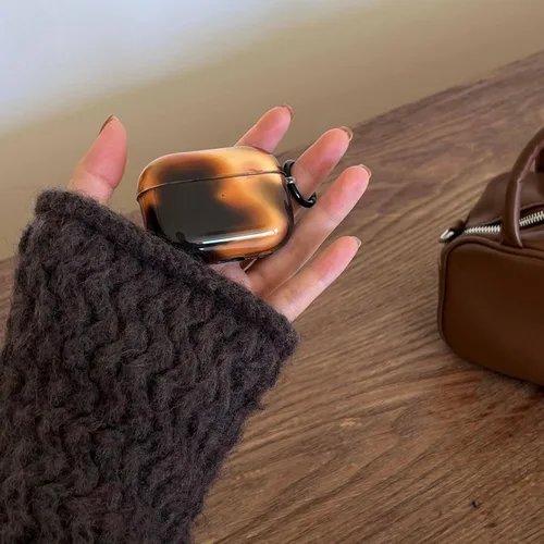 Miniatura 7 de Linda funda para AirPod 1/2 generación con cerradura, diseño de tortuga vintage con diseño de animal retro y elegante diseño de leopardo brillante