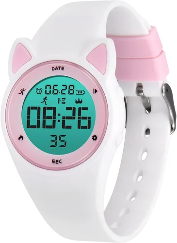 Miniatura 36 de Relojes para niños y niñas, reloj deportivo digital con contador de pasos, podómetro, alarma de vibración, sin aplicación, impermeable, rastreador