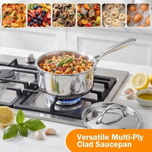 Miniatura 7 de Cocineros Standard Olla con múltiples capas de acero inoxidable (3 qt), Acero inoxidable