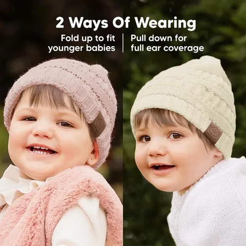 Miniatura 12 de KeaBabies 3-Pack Baby Beanies for Boys, Girls - Stretchy Knit Baby Hats, Cute Newborn