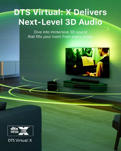 Miniatura 3 de Barra de sonido PHILIPS B5309 2.1 con subwoofer inalámbrico y tecnología de audio DTS Virtual:X inmersiva - 240W de potencia máxima, graves